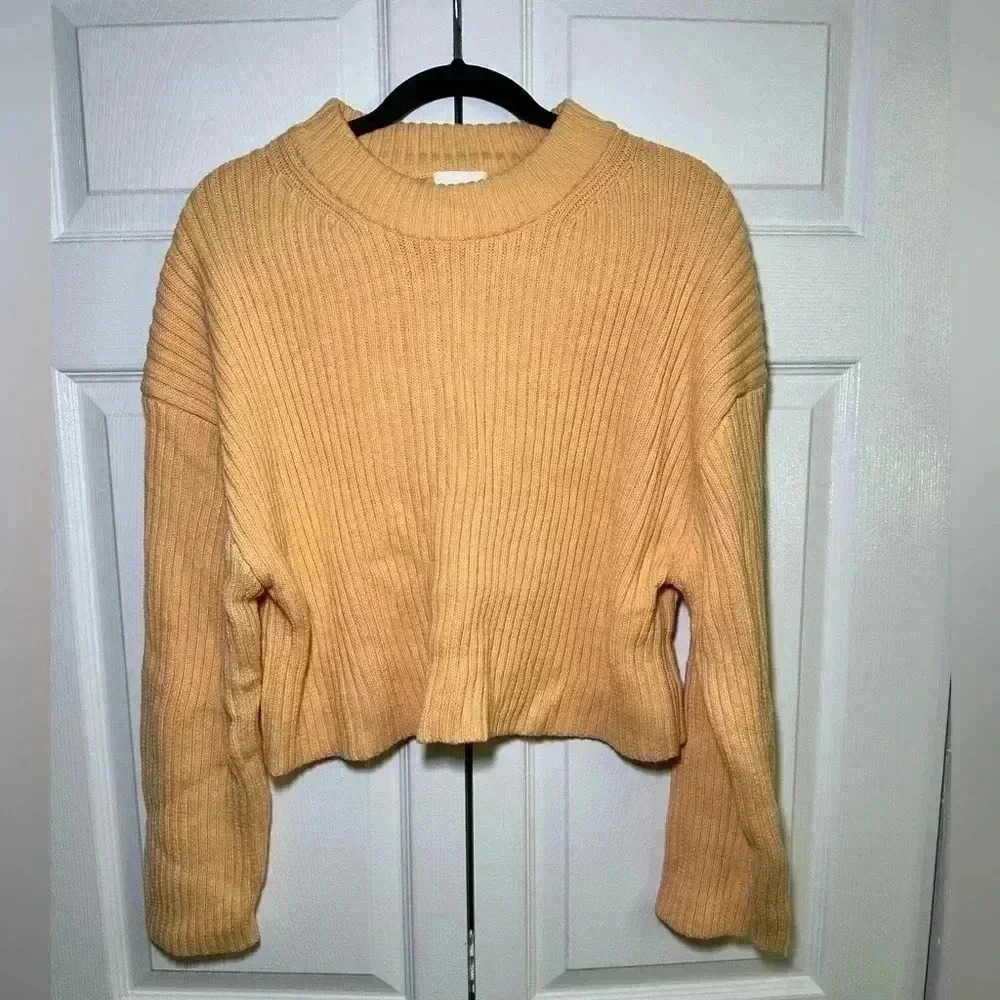 H&M Orange Ribbed Sweater - Size XL